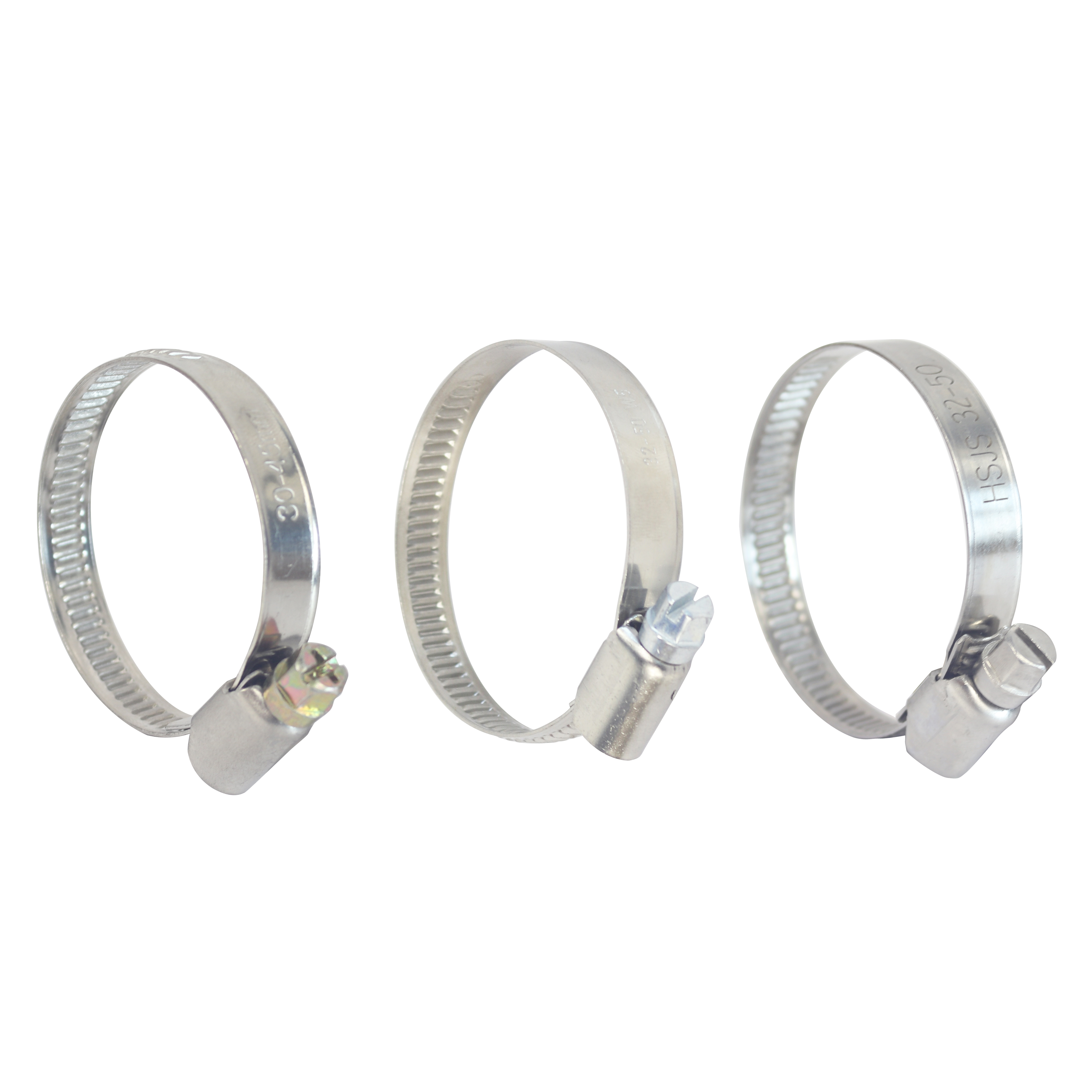 ワームドライブホースクランプ - 穿孔なし